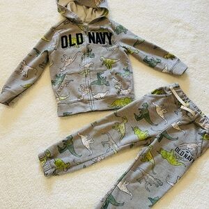 Old Navy Gray Dinosaur Set
